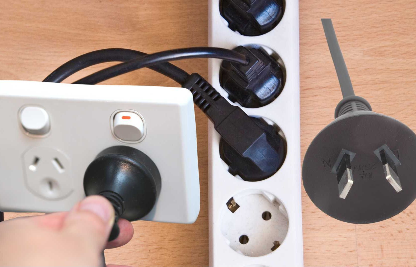 Australian Power board, point, adaptor